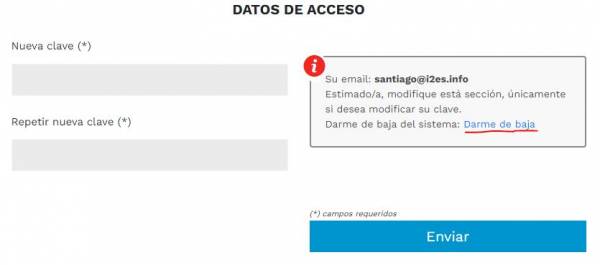 Darse de baja