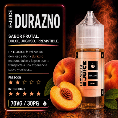 E-JUICE DURAZNO 70/30
