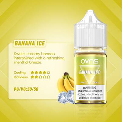 E JUICE OVNS BANANA ICE SALTS 50MG 50/50