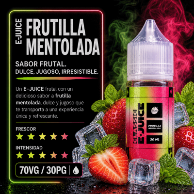 E-JUICE FRUTILLA MENTOLADA 6 70/30