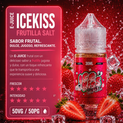 E-JUICE ICEKISS FRUTILLA SALT 50/50