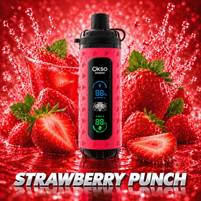 OKSO SHISHA MAX 40000 PUFFS STRAWBERRY PUNCH